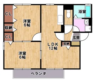 セジュール・オ・ラック【103号室】の間取り