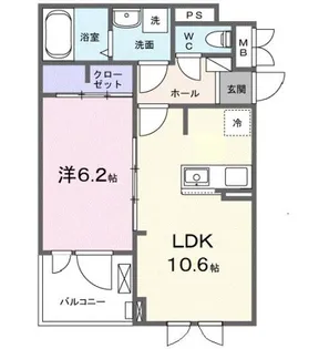 フルール彦根【3階】の間取り