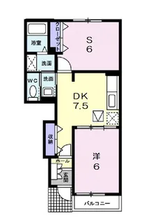プロヴァンス・アン【1階】の間取り