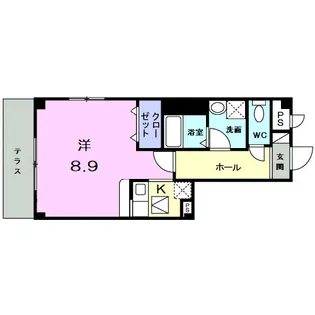 クレール シャンブル【1階】の間取り