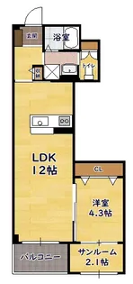 Gran lago【205号室】の間取り