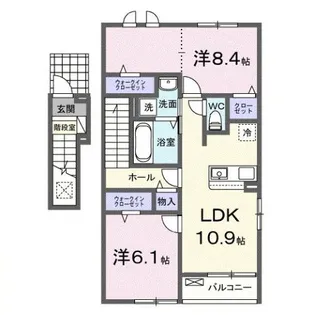 セレスティアⅡ【2階】の間取り