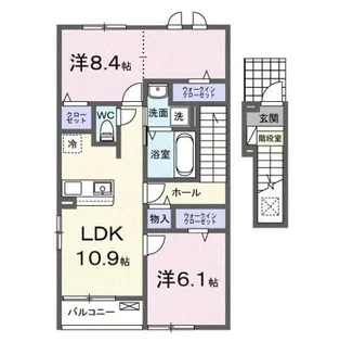 セレスティアⅡ【2階】の間取り
