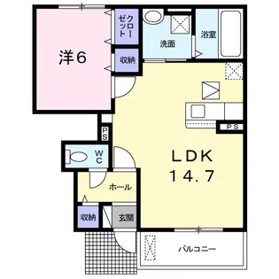 ベル・フェリシア【1階】の間取り