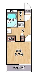 リベラル南彦根【106号室】の間取り
