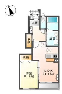 soleil levant Ⅱ(ソレイユ ルヴァン)【1階】の間取り