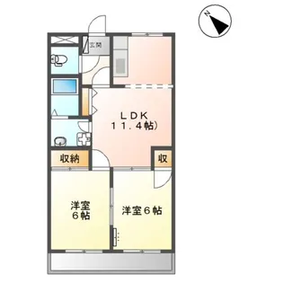 コーポ 昴【1階】の間取り