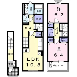 ラビットレジデンス【2階】の間取り