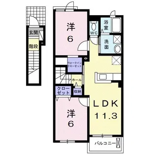 リバーサイド レジデンス【2階】の間取り