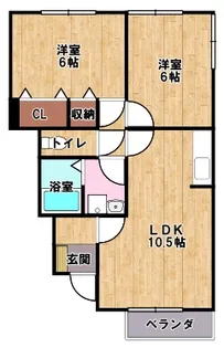ロイヤルコート越坊 A棟【1階】の間取り