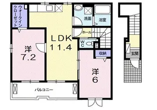 コーポ勢多七番館【2階】の間取り