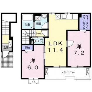 コーポ勢多七番館【2階】の間取り