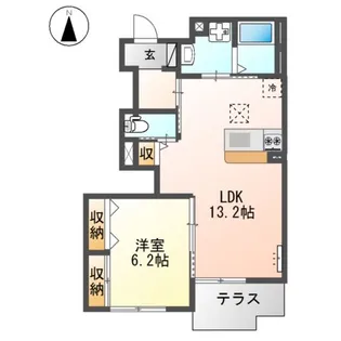 メイプル【1階】の間取り