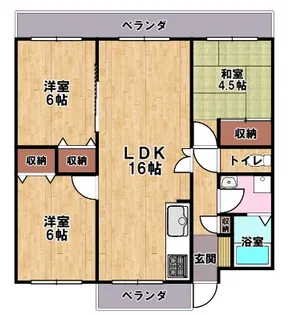 バローゼ12【Ⅱ-302号室】の間取り