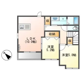 soleil levantⅠ (ソレイユ ルヴァン)【2階】の間取り