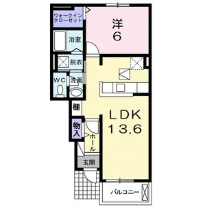 ベル アンジュ【1階】の間取り