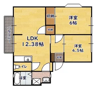 ハイツグロリア【201号室】の間取り
