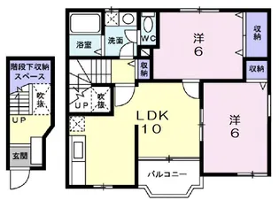 ベルジュ・フレール【2階】の間取り