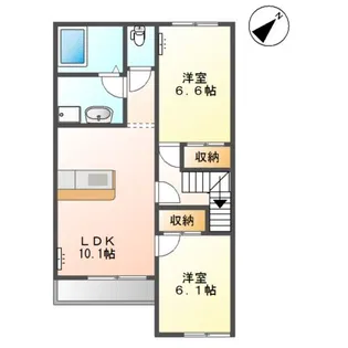 スターテラス22 A棟【2階】の間取り
