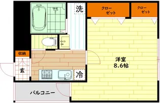 フジパレス千林大宮【3階】の間取り