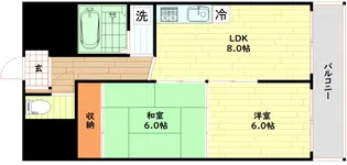 ハイツ鍛治【3階】の間取り