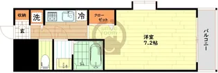 クラウンハイム北心斎橋フラワーコート【3階】の間取り