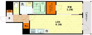 Alivis緑橋【1階】の間取り