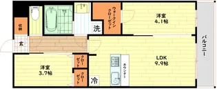 スプランディッド梅田グランノース【4階】の間取り