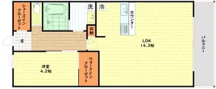 スプランディッド梅田グランノース【3階】の間取り