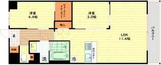 アーバネックス東梅田【4階】の間取り