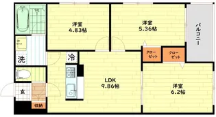 エス.フィールド奏【5階】の間取り