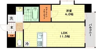 スプランディッド中之島DUE【7階】の間取り