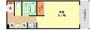 メゾンナカムラ北堀江【1階】の間取り