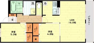インプルーブ天満橋【7階】の間取り
