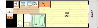ルクレ新町レジデンス【7階】の間取り