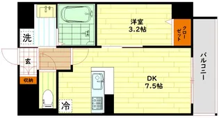ブランシエスタ都島通【5階】の間取り