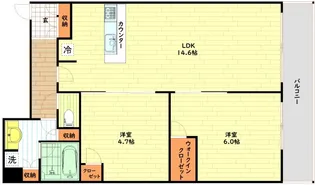 シエリアタワー大阪堀江【33階】の間取り