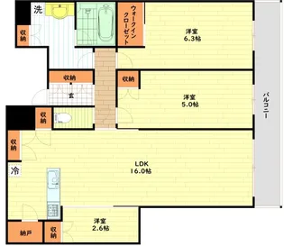 シエリアタワー大阪堀江【42階】の間取り