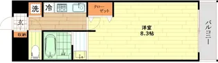 クレストコート難波サウス【5階】の間取り