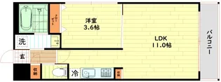 FRENCIA NOIE 難波南【9階】の間取り
