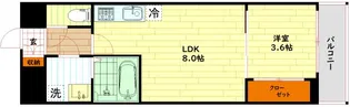 Alivis緑橋【4階】の間取り