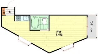 ラパンジール今宮【2階】の間取り