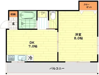 マンションいぬい【4階】の間取り