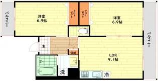 ノーブルコート【6階】の間取り