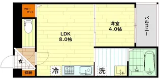 サフィール ロジェ大阪城公園【1階】の間取り