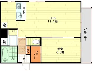AXIS豊崎【5階】の間取り