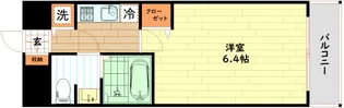 LUMINOUS桜川【9階】の間取り
