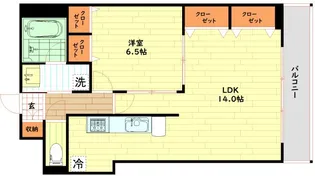 CITY SPIRE幸町【14階】の間取り