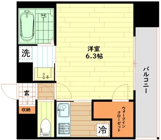 エスリード阿波座レジデンス【6階】の間取り