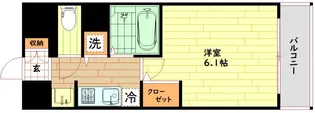 プレサンス天満橋アンジェ【5階】の間取り